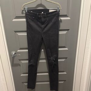 Rag & Bone Charcoal High Rise Skinny Jeans